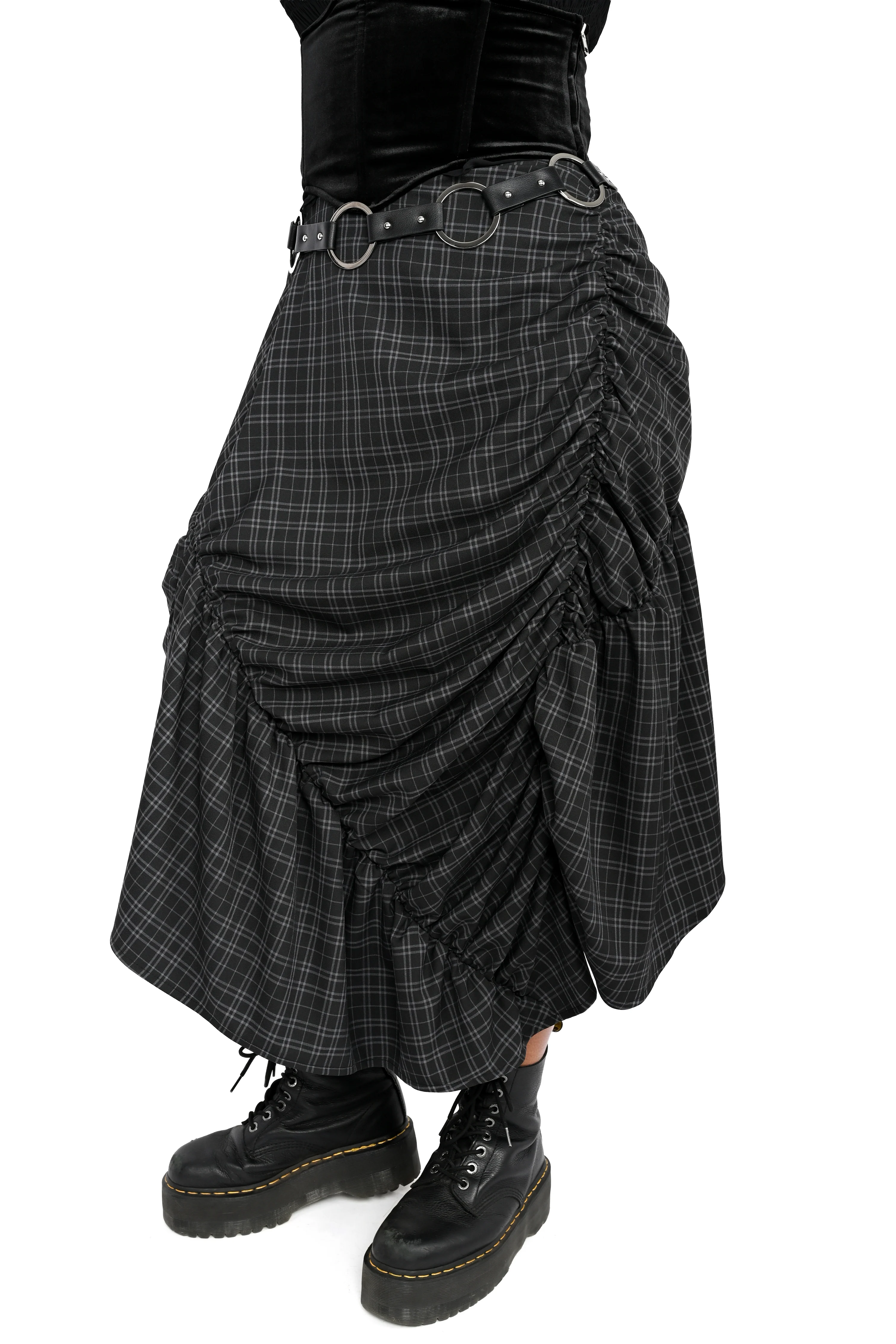 Cara Skirt - DEADSTOCK - Dark Plaid - Image 3
