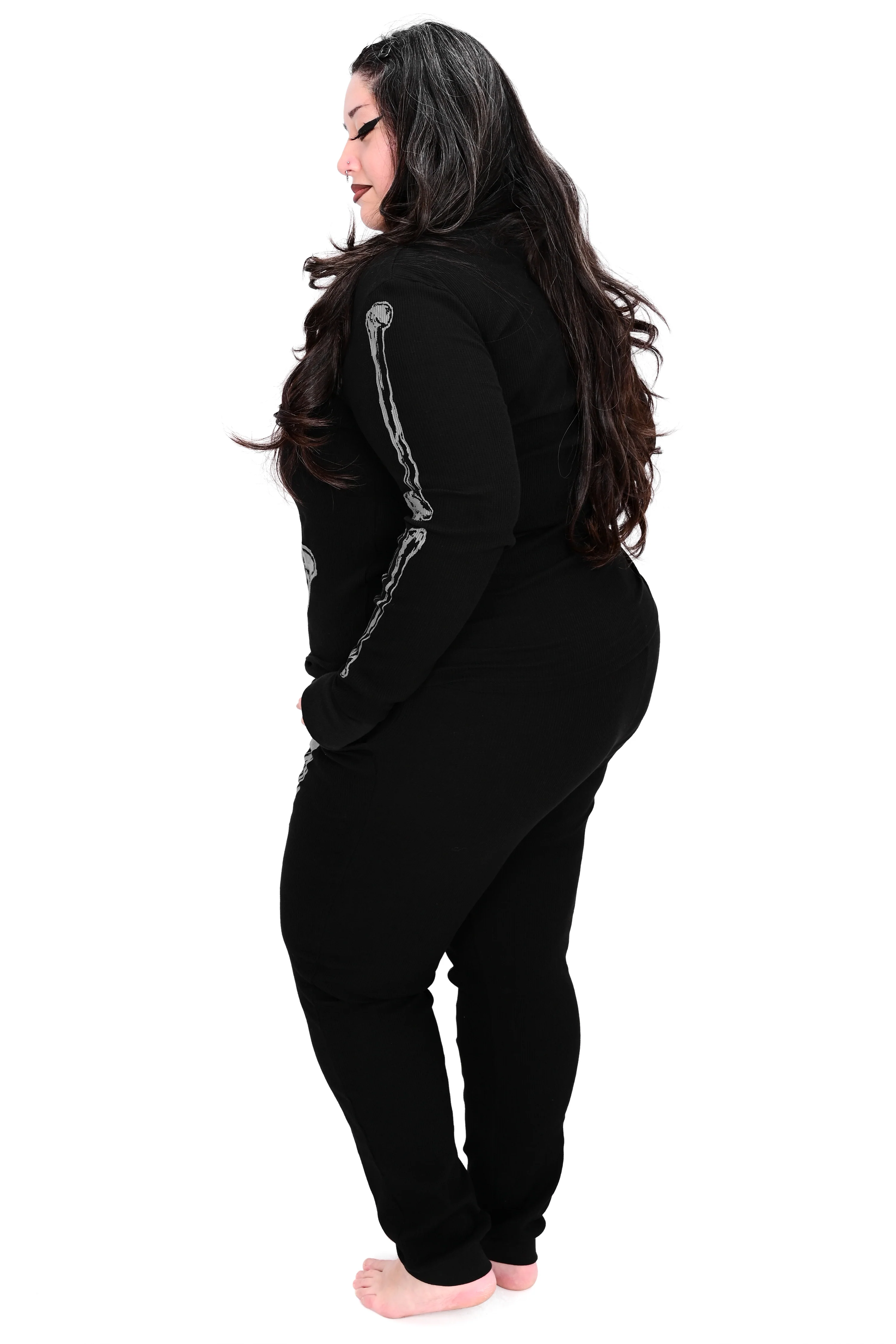 Grey/Black Skeleton Thermal Top - Unisex - No Restock! - Image 11