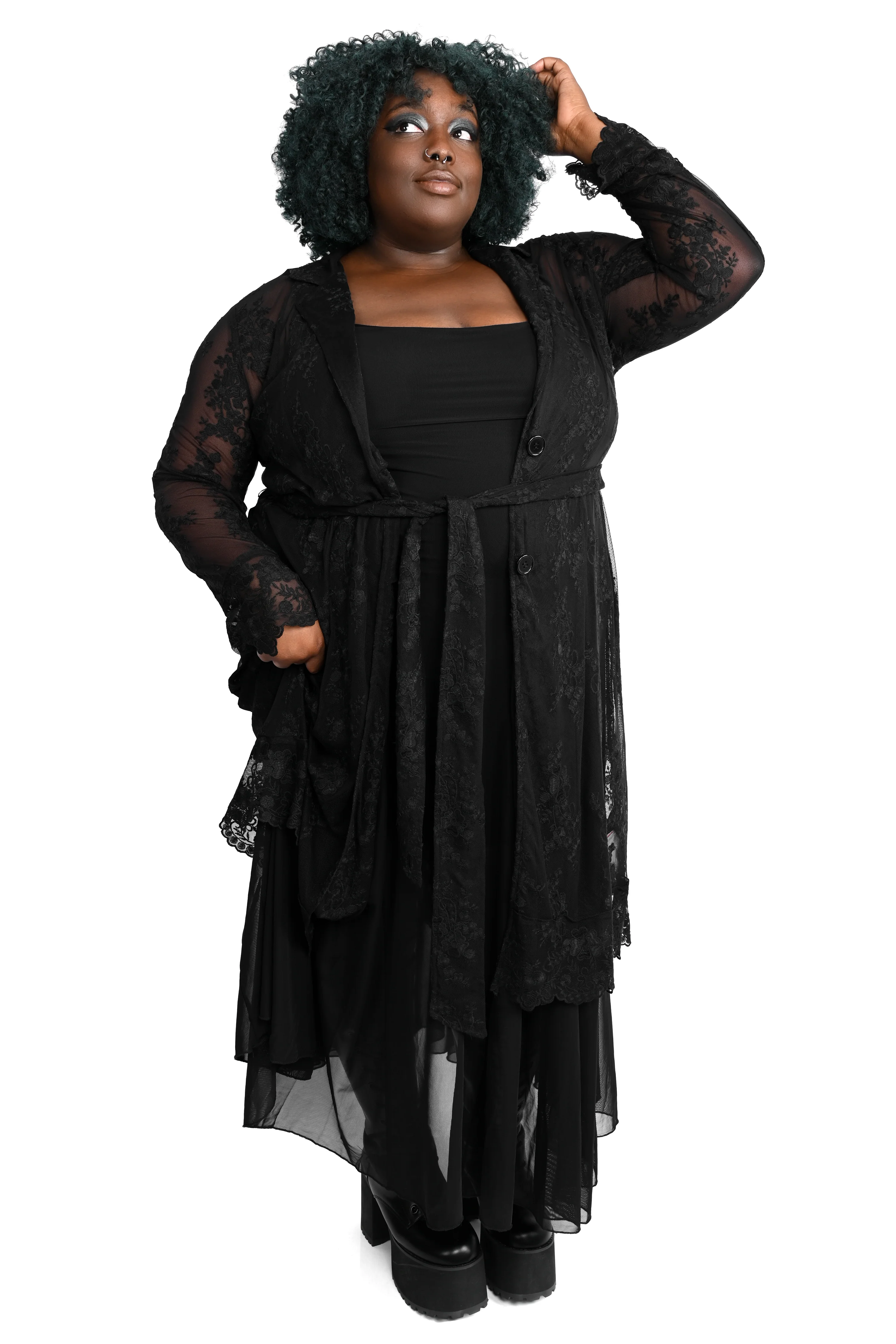 Ingrid Lace Trench Coat - Image 3