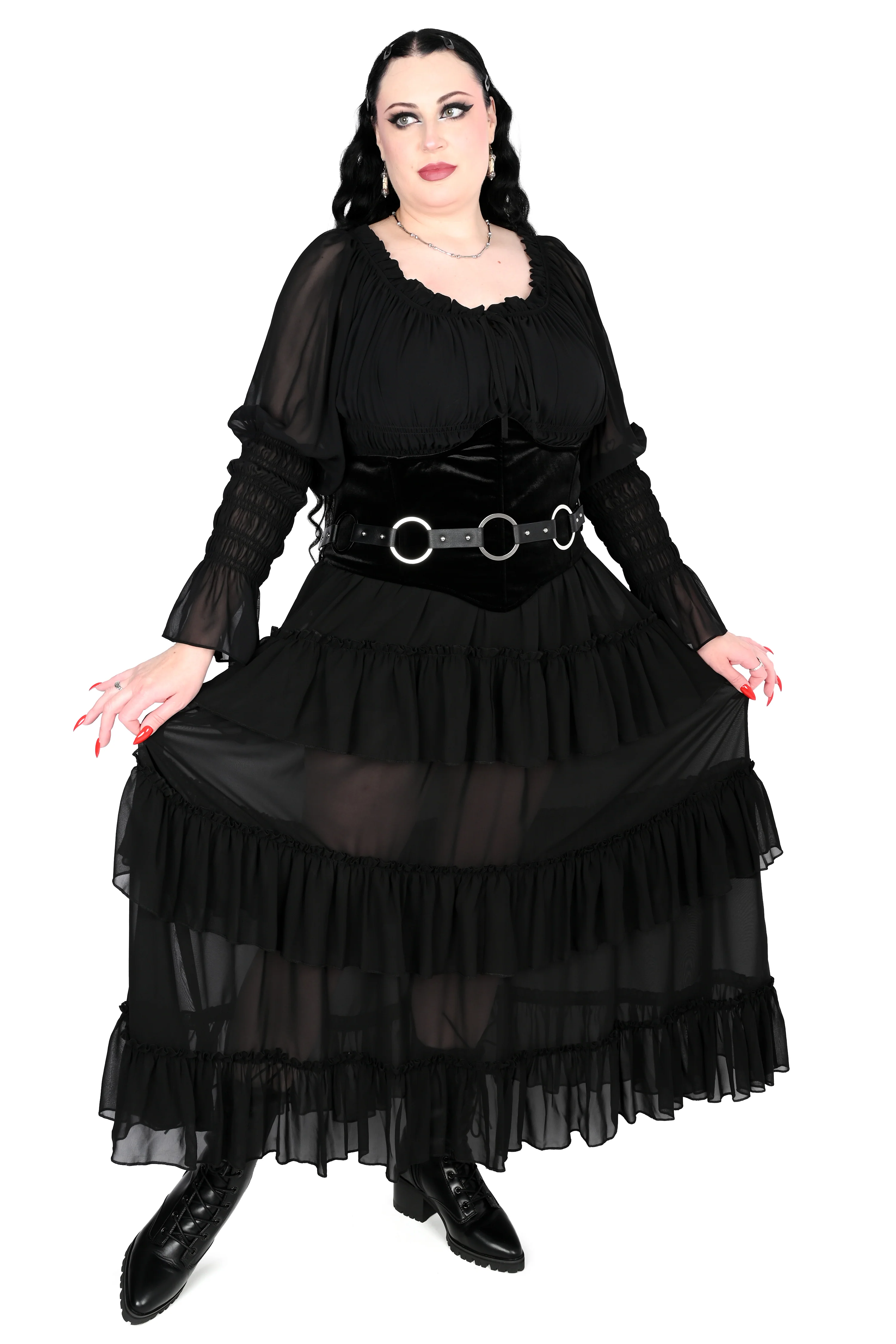 Leah Ruffle Skirt - Chiffon - Sign Up For Restock Notifications! - 4XL left! - Image 4