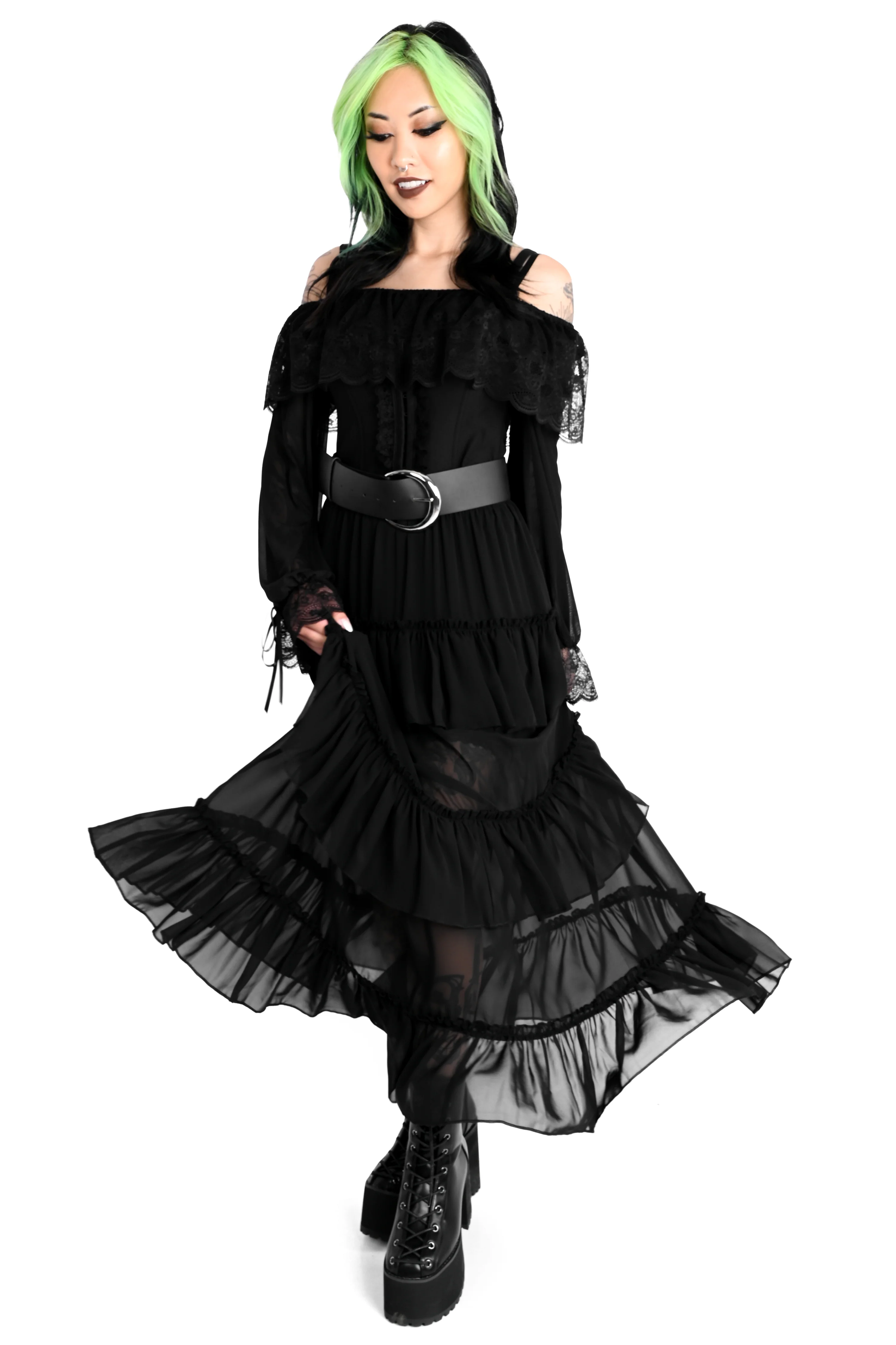 Leah Ruffle Skirt - Chiffon - Sign Up For Restock Notifications! - 4XL left! - Image 7