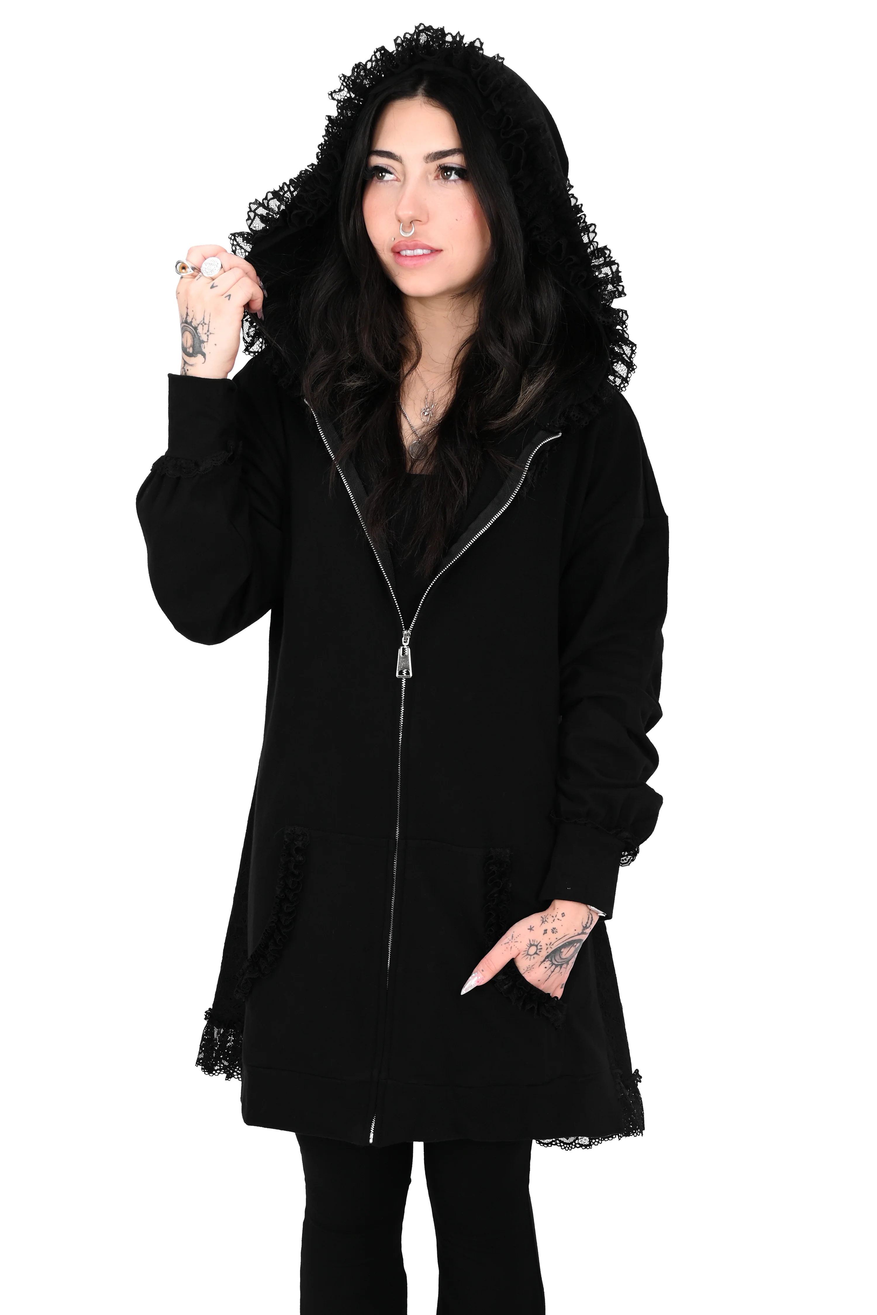 Lucy Ruffle Hoodie - Image 2