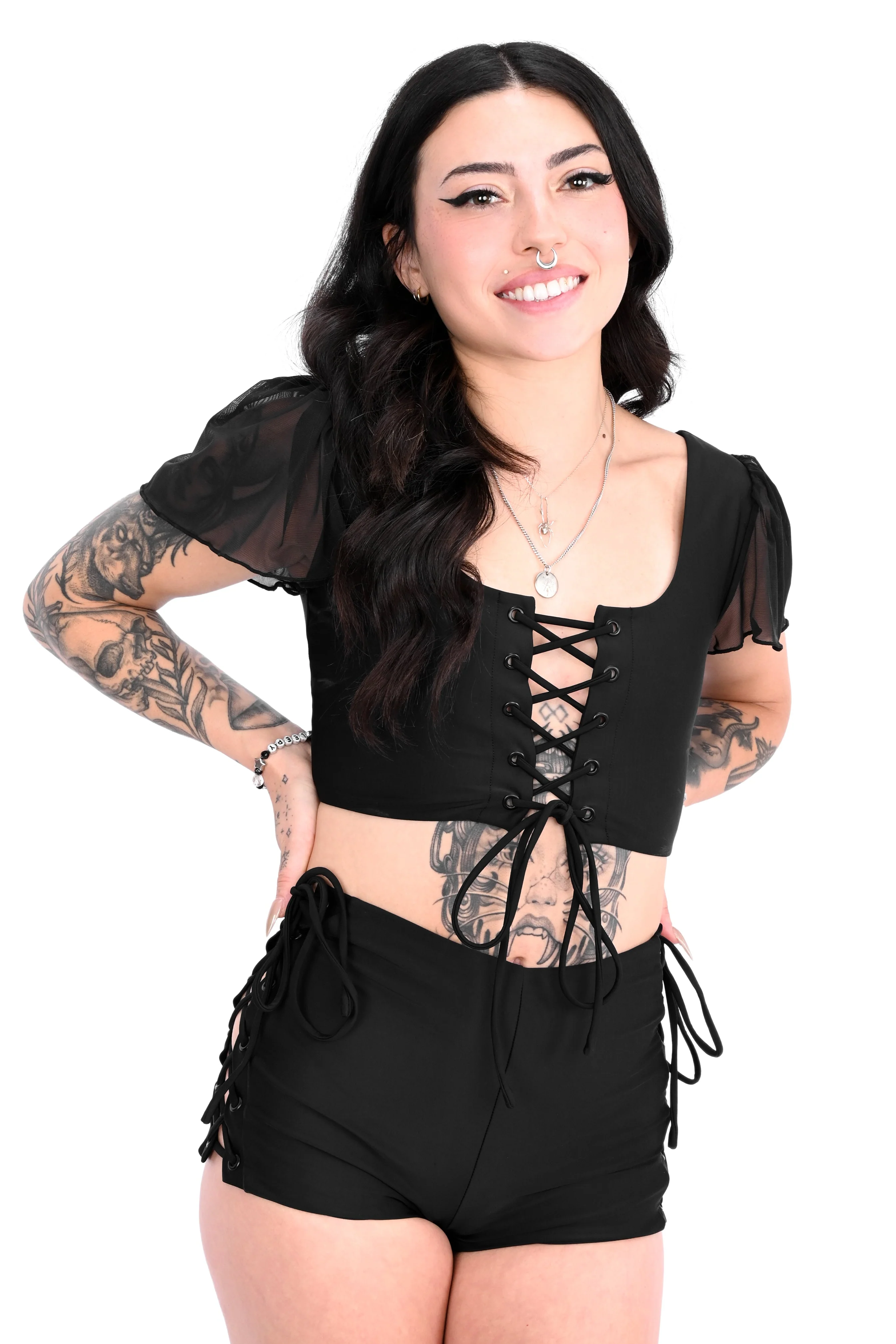Maxine Lace Up Swim Top - No Restock! - L/2XL/3XL/4XL left! - Image 2