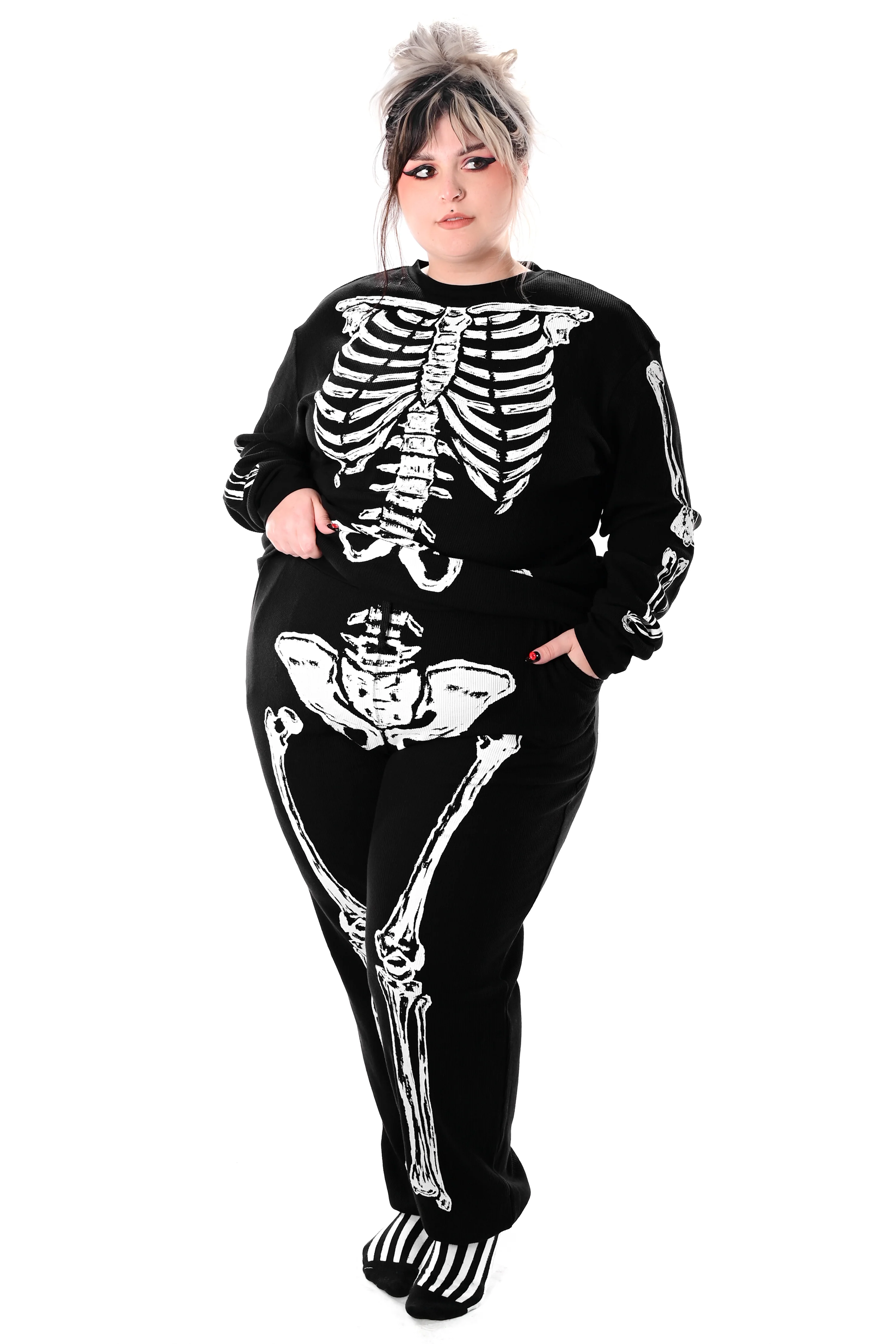 Skeleton Thermal Joggers - Unisex - XS left! - Image 4