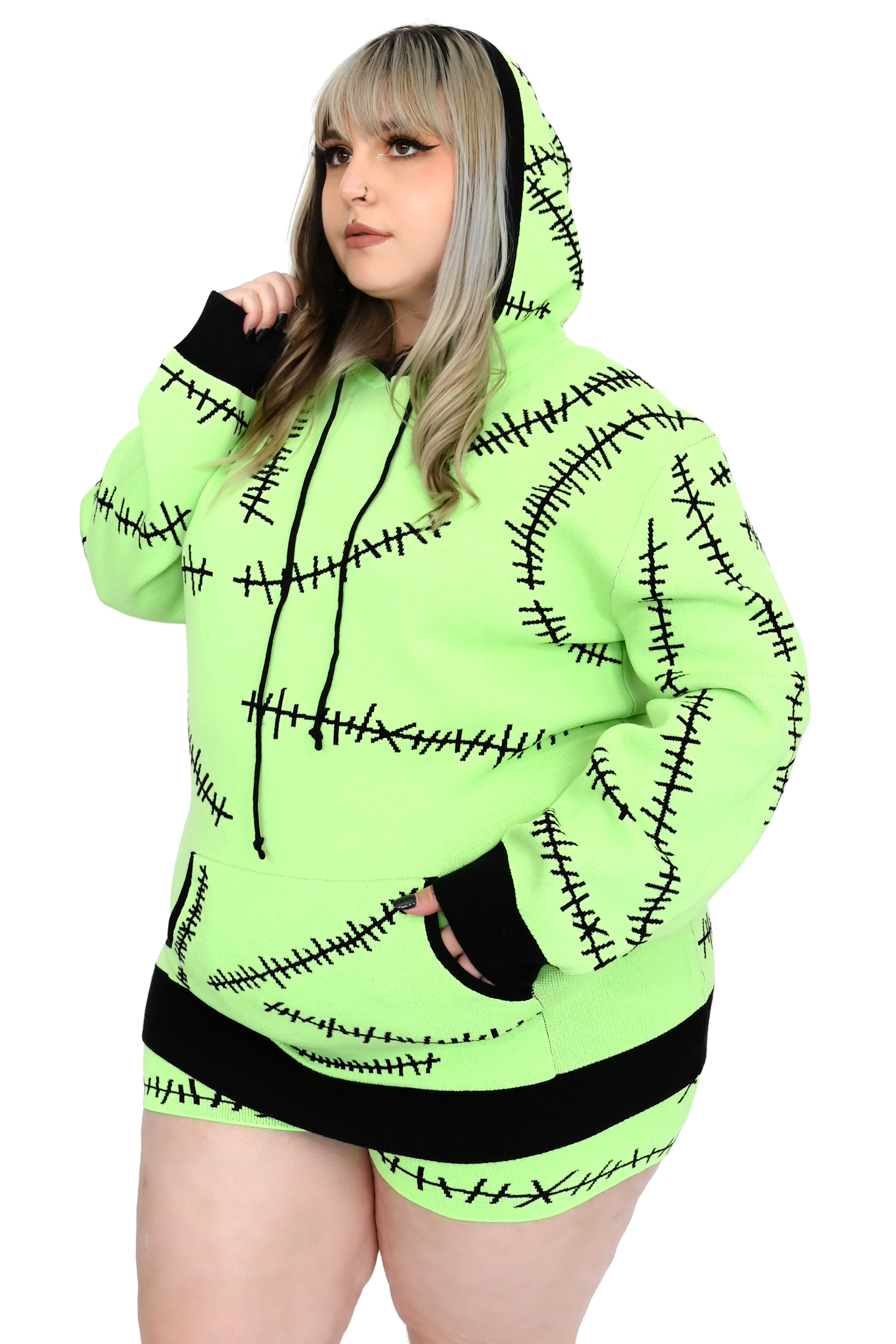 The Boogie Man Hoodie Sweater - Green Glow - XS/S left! - Image 7